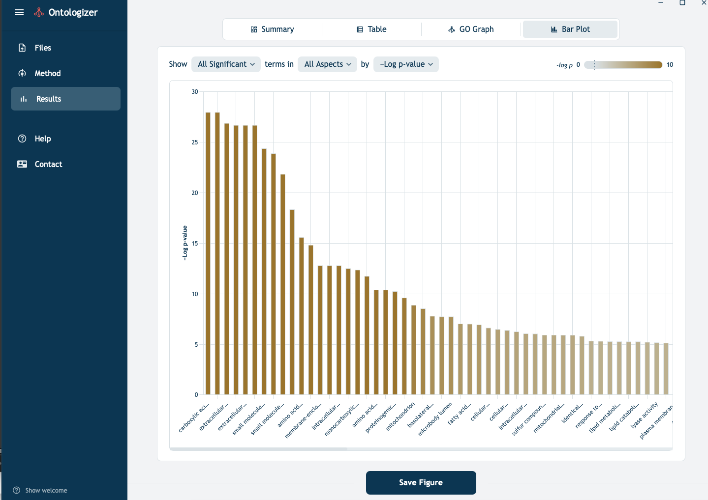 Ontologizer files interface