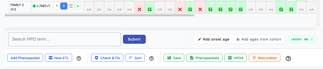 Cohort editor finishing
